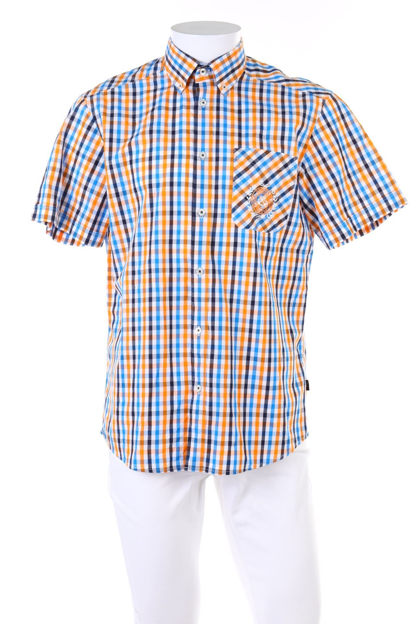 BONITA - Kurzarm-Hemd mit Karo-Muster aus Baumwolle - M