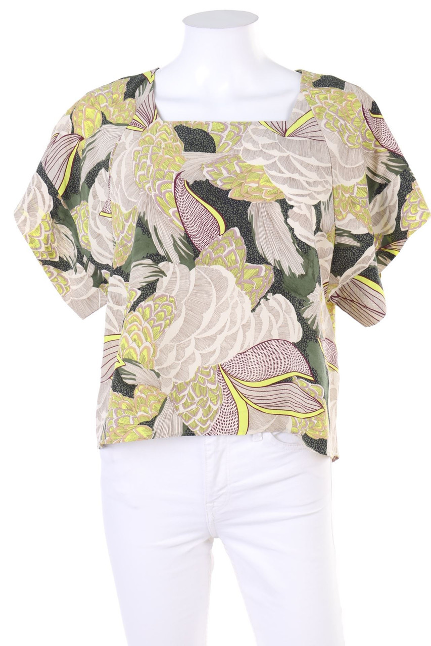 ZARA - Oversize-Kurzarm-Bluse - L