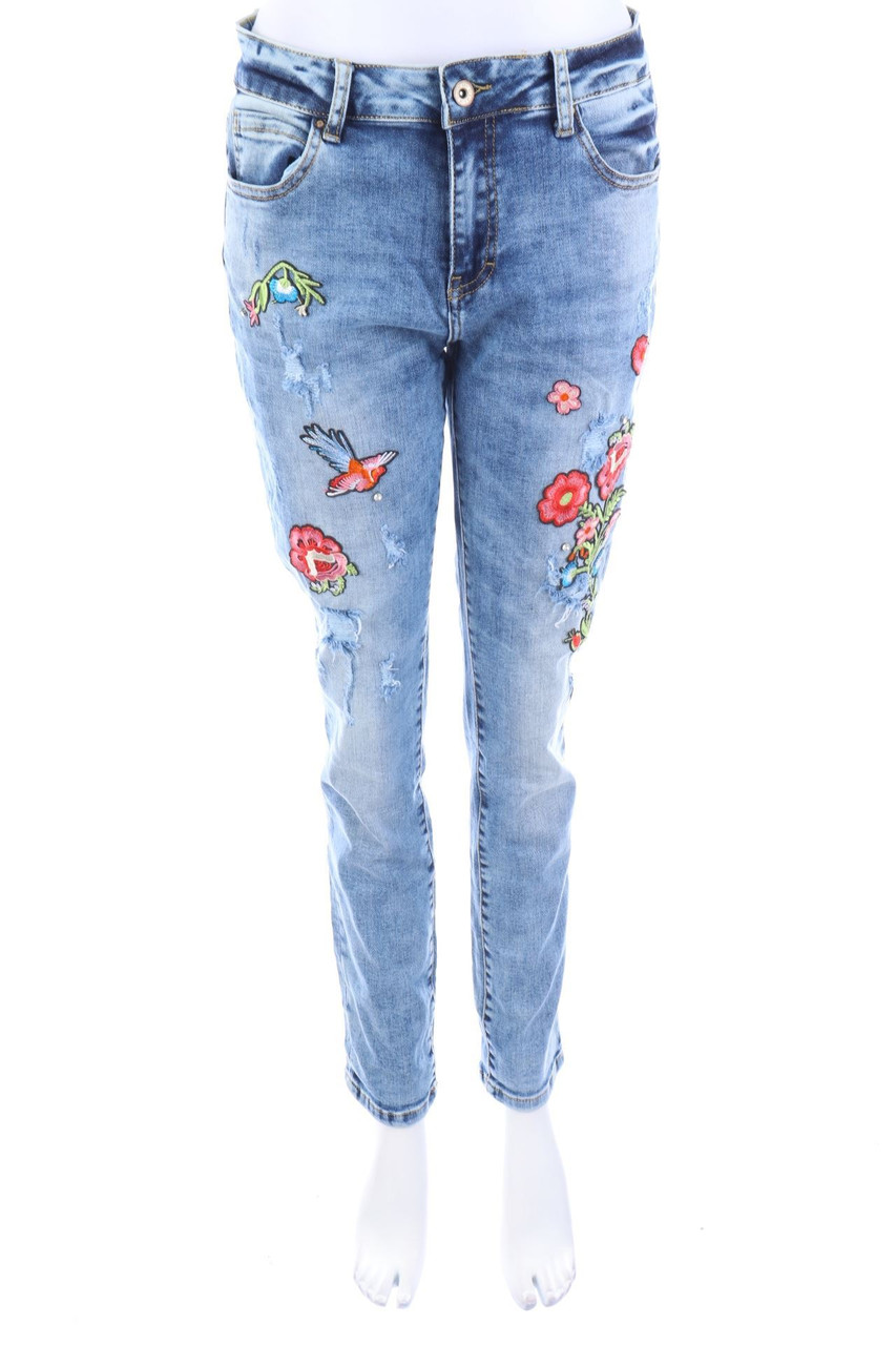 vestino - Destroyed Skinny-Jeans mit Patches - D 40