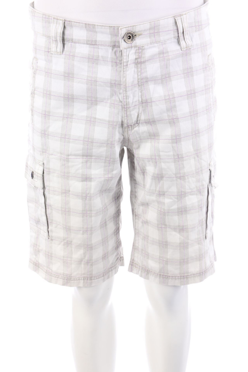 COPY RIGHT - Cargo-Shorts mit Karo-Muster - W31