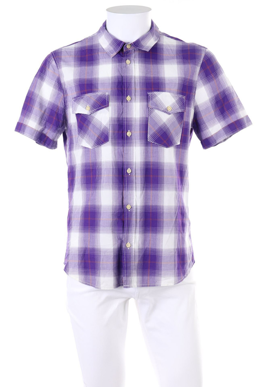 H&M DIVIDED - Kurzarm-Hemd mit Karo-Muster - M