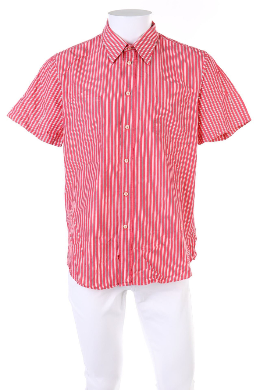 ZARA MAN - gestreiftes Kurzarm-Hemd - XL