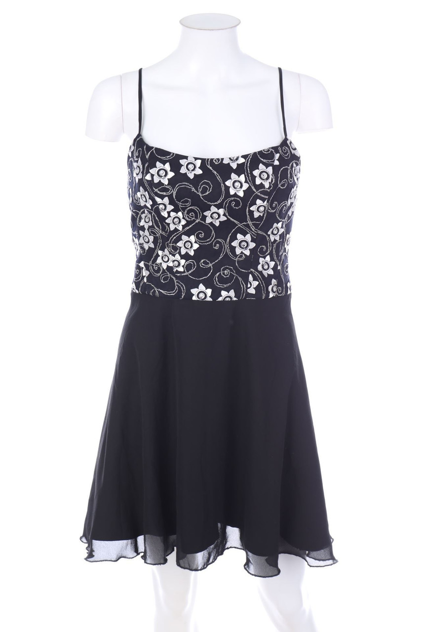 Ohne Label - Kleid mit Applikationen - D 34-36