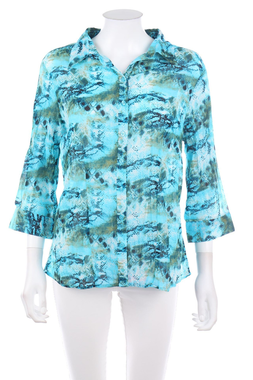 Ohne Label - Hemd-Bluse mit Animal-Print - D 40