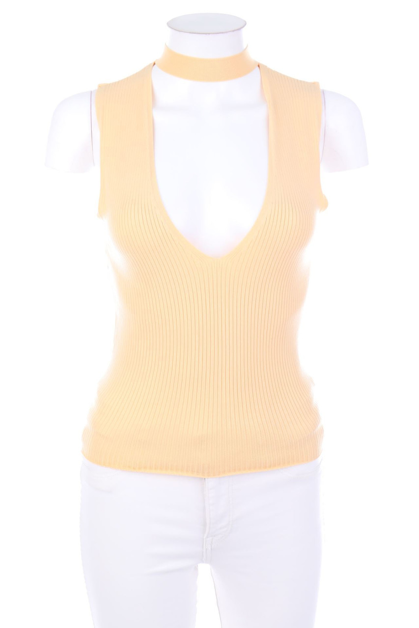 Zara Knit - Top mit tiefem Ausschnitt - D 34