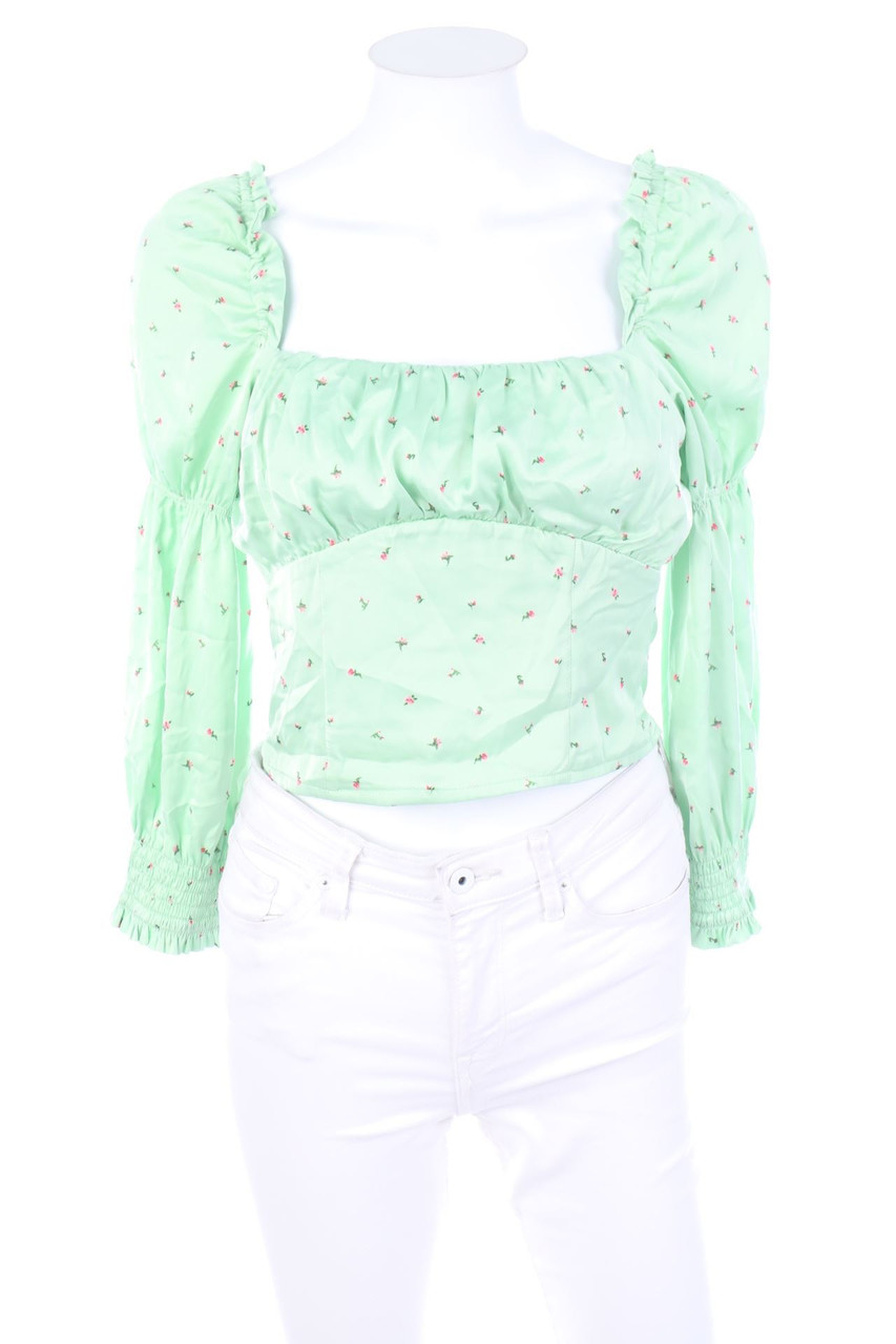 H&M DIVIDED - Cropped-Bluse mit floralem Muster - D 34