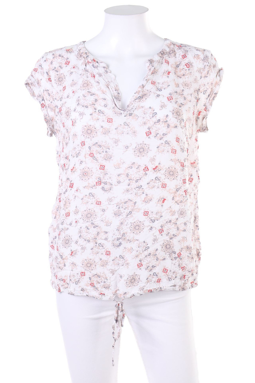 TOM TAILOR - Kurzarm-Bluse mit Print - D 38