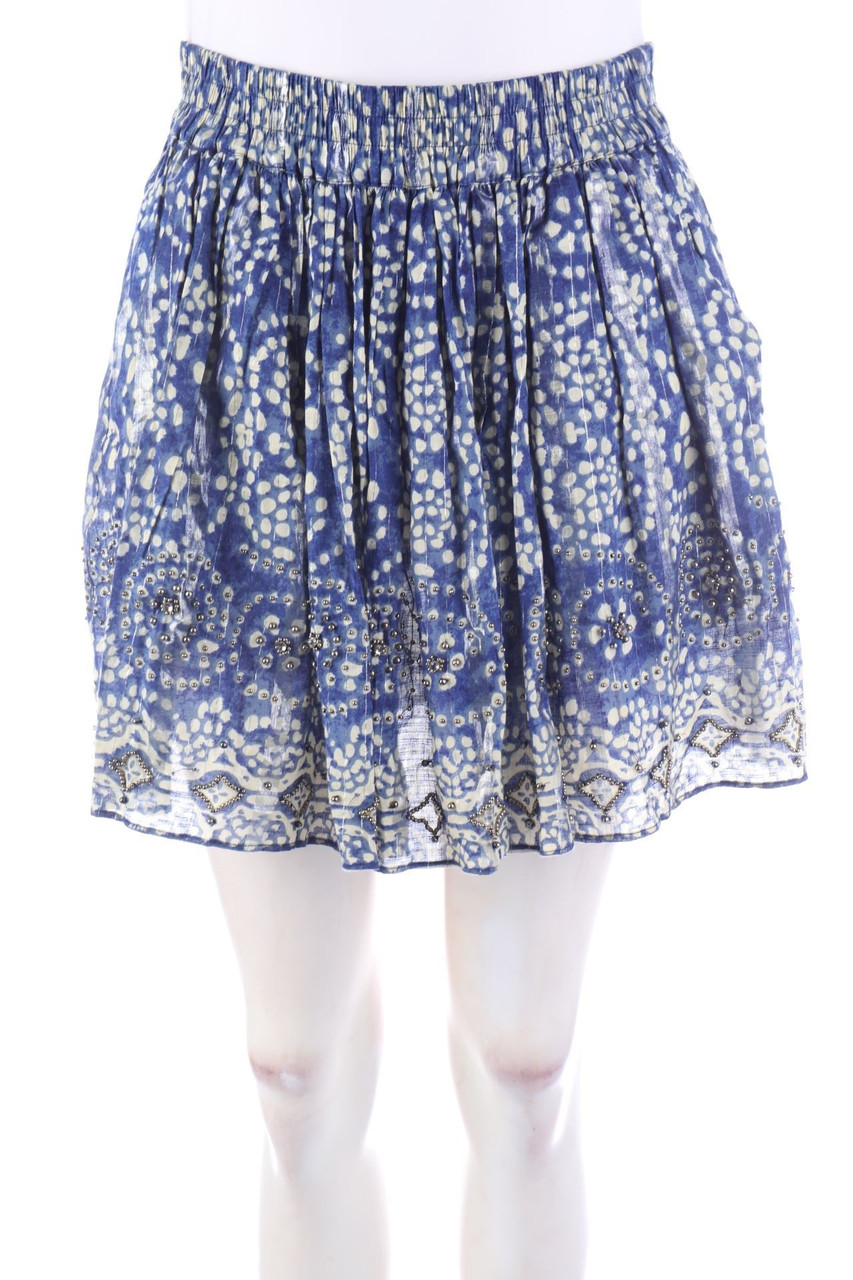 ZARA WOMAN - Polka Dot-Rock aus Baumwoll-Mix mit Glitzer - M