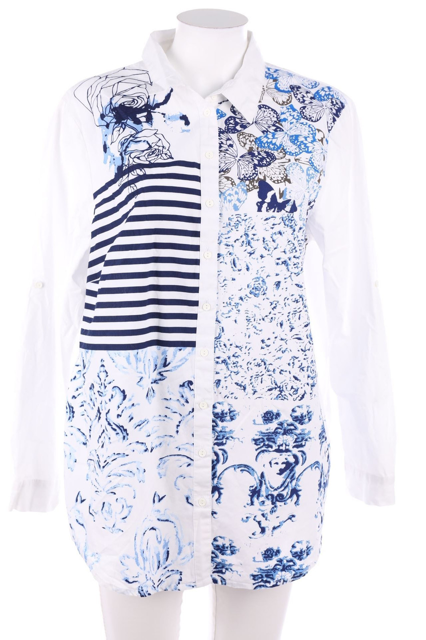 bonprix collection - Print-Bluse mit Roll-up-Manschette - D 48