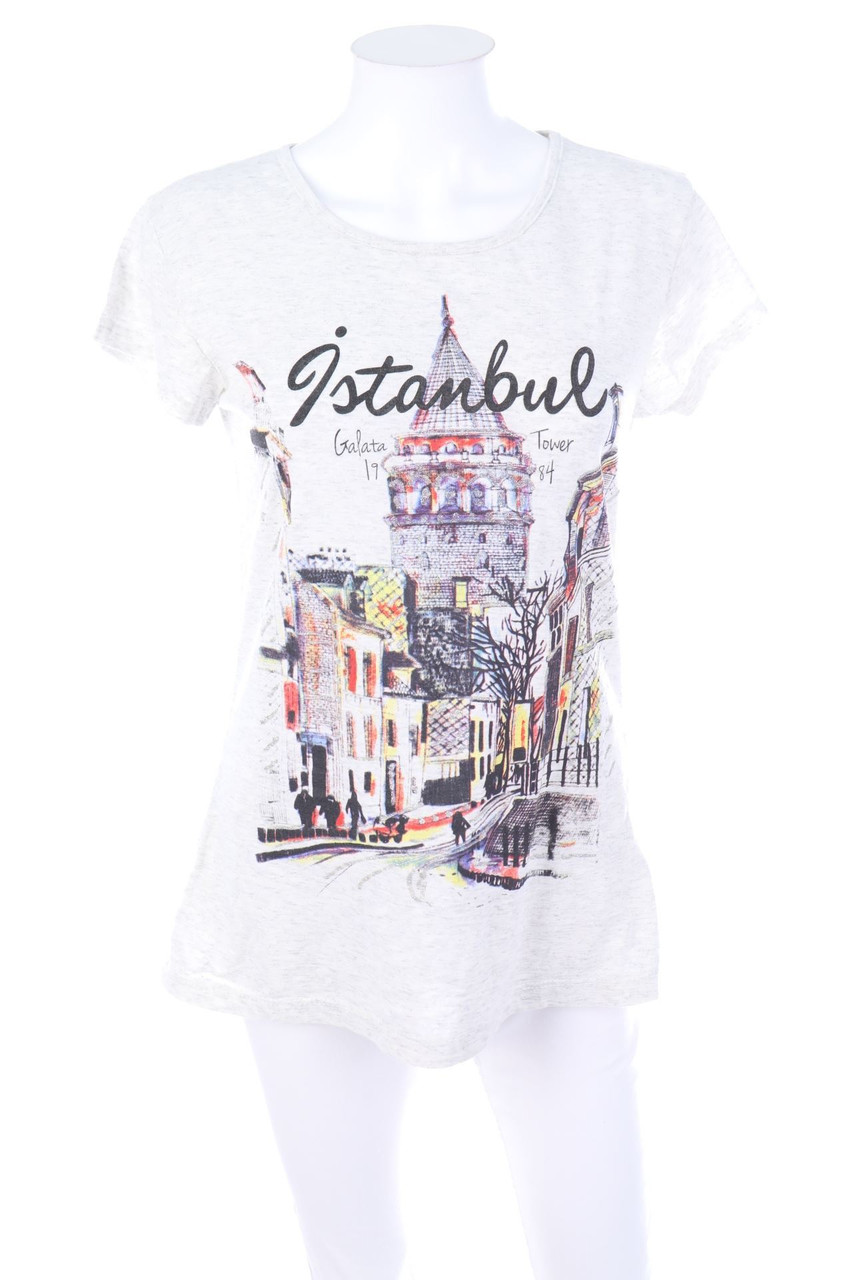 Ohne Label - Kurzarm-Shirt mit Print - S