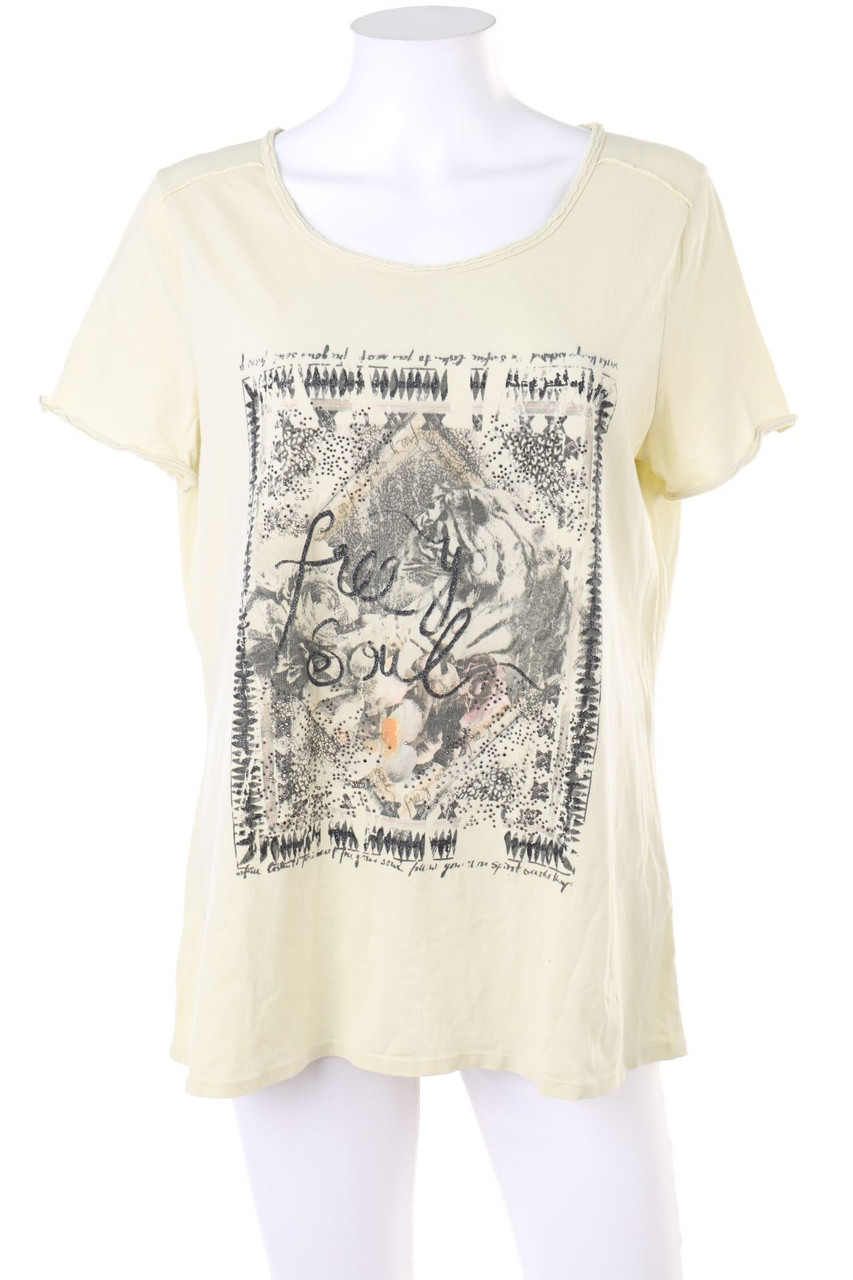 monari - Kurzarm-Shirt mit Print - D 42