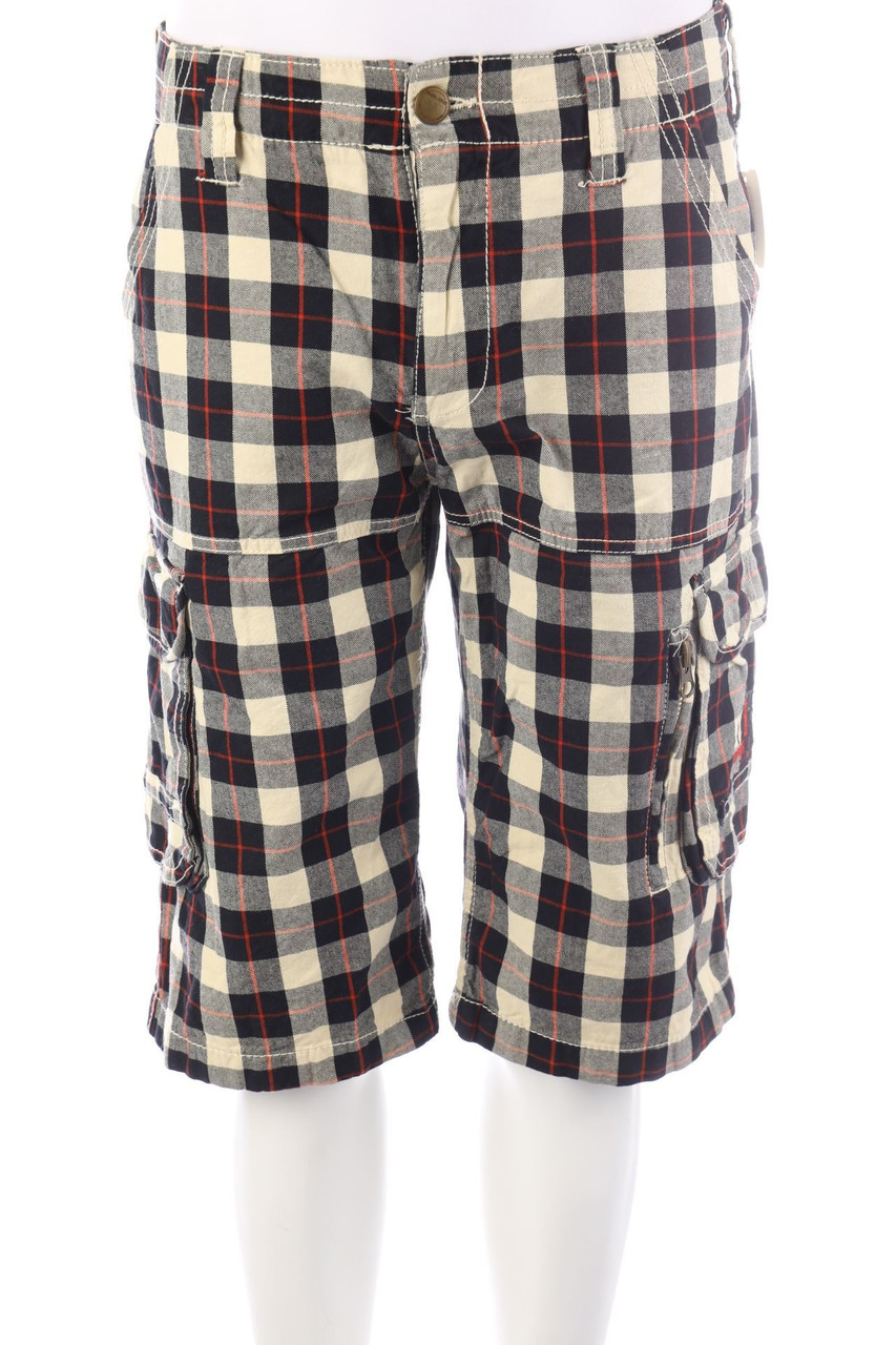 98-86 - Cargo-Shorts mit Logo-Stickerei - W34