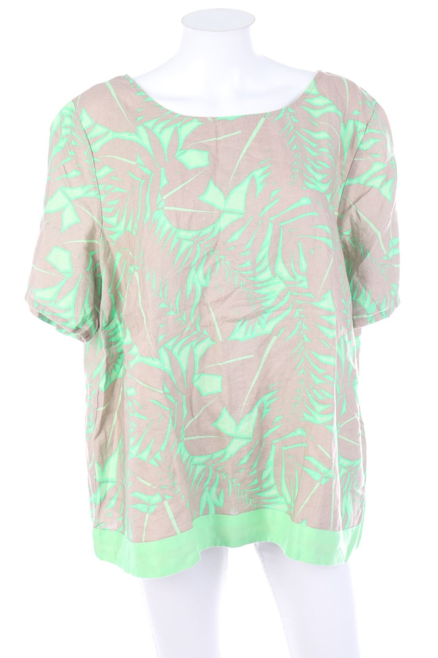 OPEN END - Leinenbluse mit Print - D 48