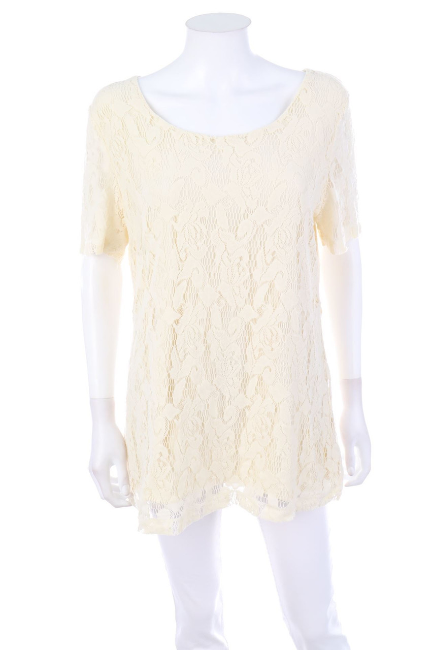 TOM TAILOR - Spitzen-Kurzarm-Shirt - XXXL