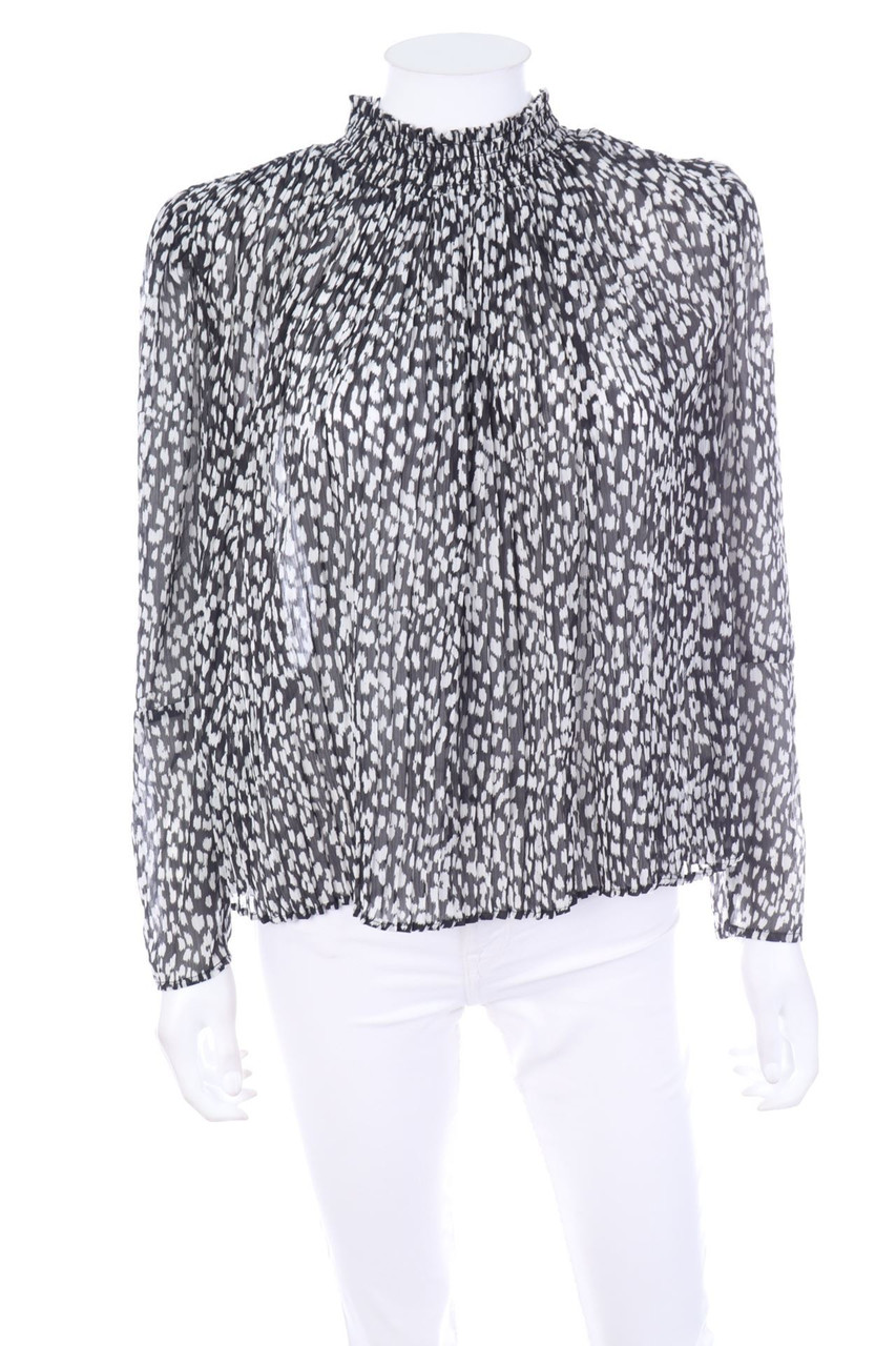 AVANT PREMIERE - Print-Bluse mit Smok-Details - D 38