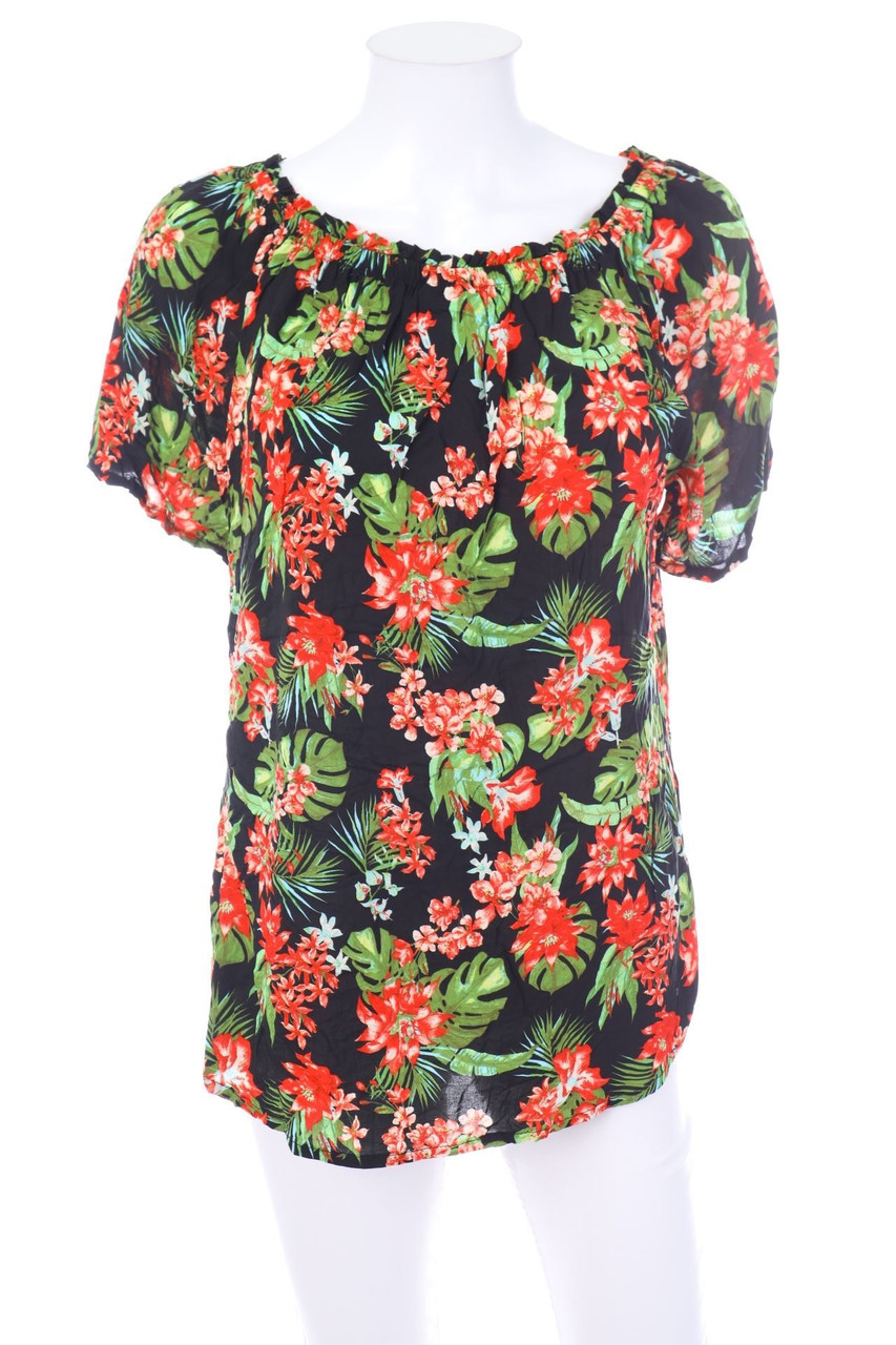 Ohne Label - Hawaii-Carmen-Bluse - D 46