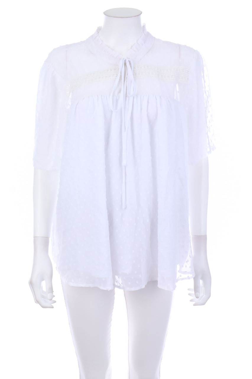 esmara - Muster-Kurzarm-Bluse mit Keyhole - D 42