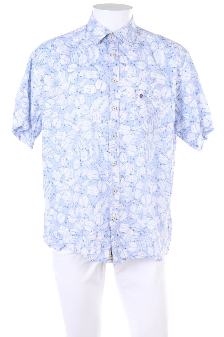 HATICO sport - Kurzarm-Hemd mit Tropical Print - 43