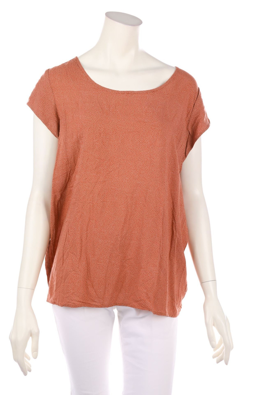 OPUS - Kurzarm-Bluse mit Punkten - D 40