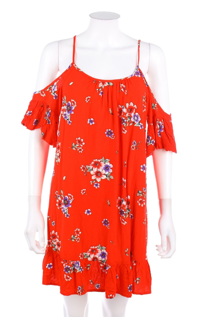 FB SISTER - Cold-Shoulder-Kleid mit Blumen-Print - M