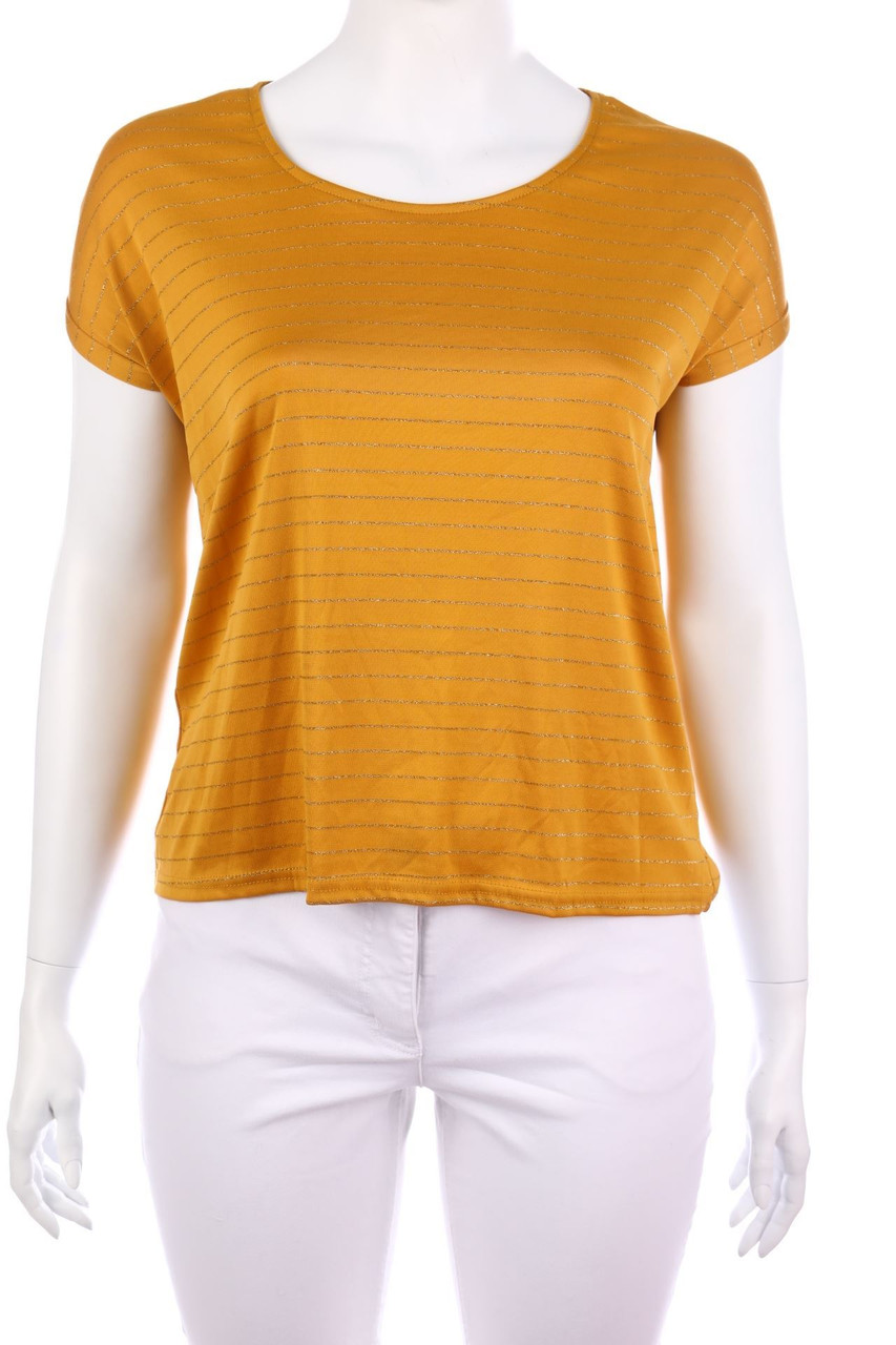 Ohne Label - Kurzarm-Shirt mit Glitzer - D 50