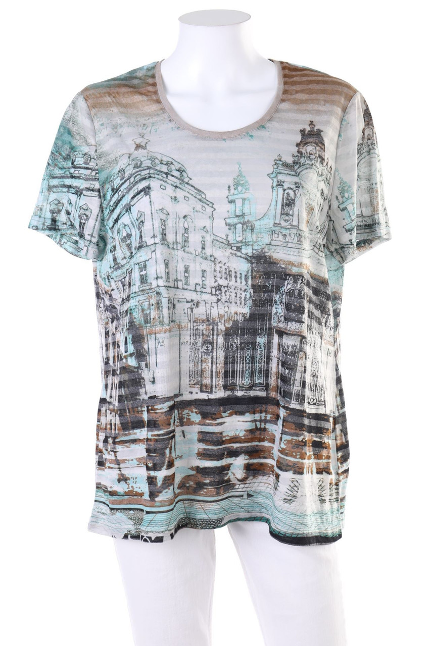 TAIFUN SEPARATES - Kurzarm-Shirt mit Print - D 44