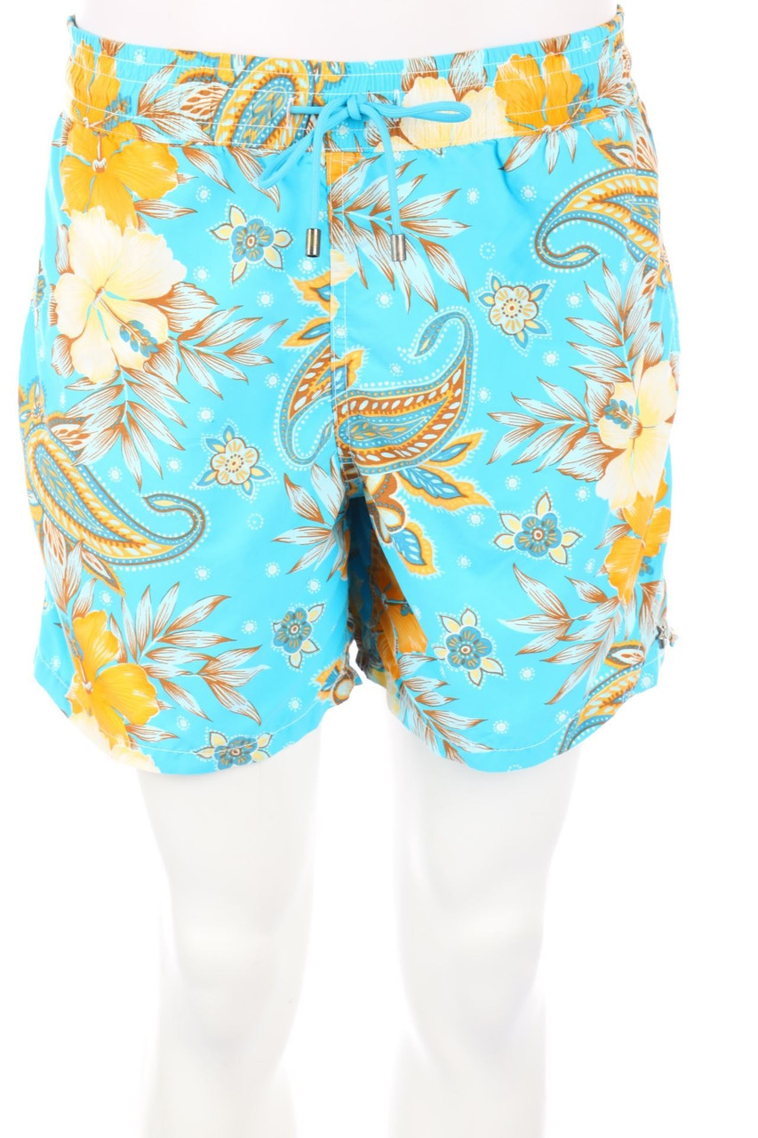 Bayahibe - Muster-Schwimm-Shorts mit Mesh-Einsatz - L