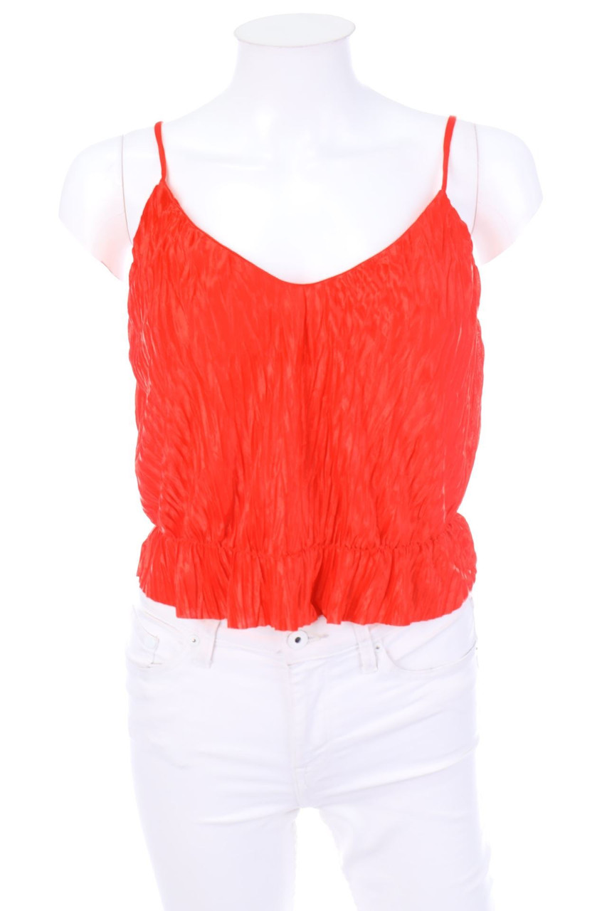 ZARA - Träger-Crop-Top mit Gummizug - S