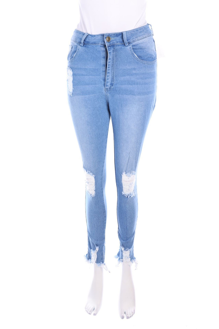 SHEIN - High Waist-Destroyed Skinny-Jeans - D 34