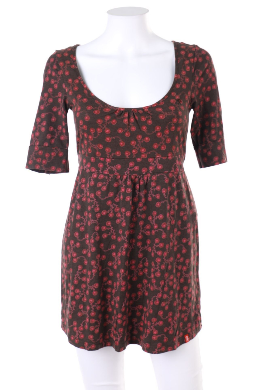 ESPRIT - Kurzarm-Bluse mit Blumen-Print - S