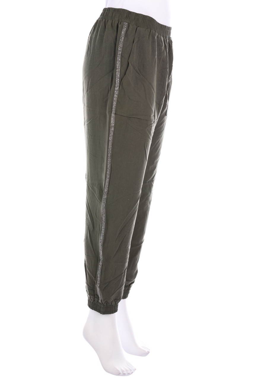ZARA - Jogger-Hose mit Schmuckstein-Applikation - M