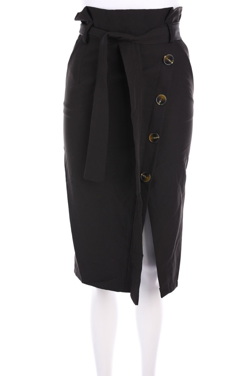 Ohne Label - Midirock mit Knöpfen - S