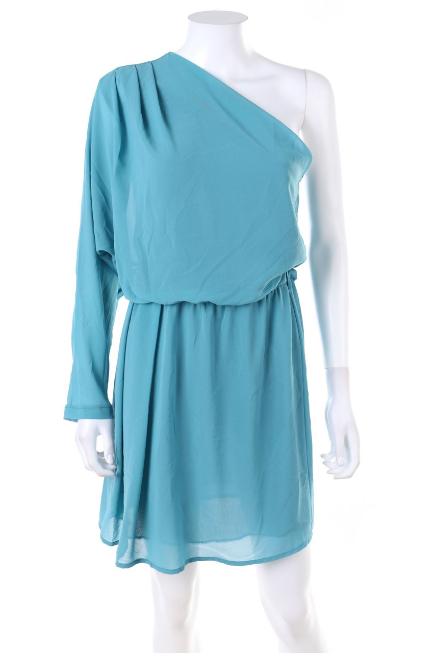 Please - One Shoulder-Kleid mit Gummizug - M