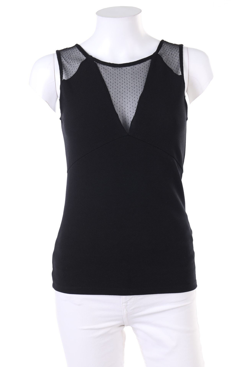 MORGAN - Blusentop mit Mesh-Einsatz - XS