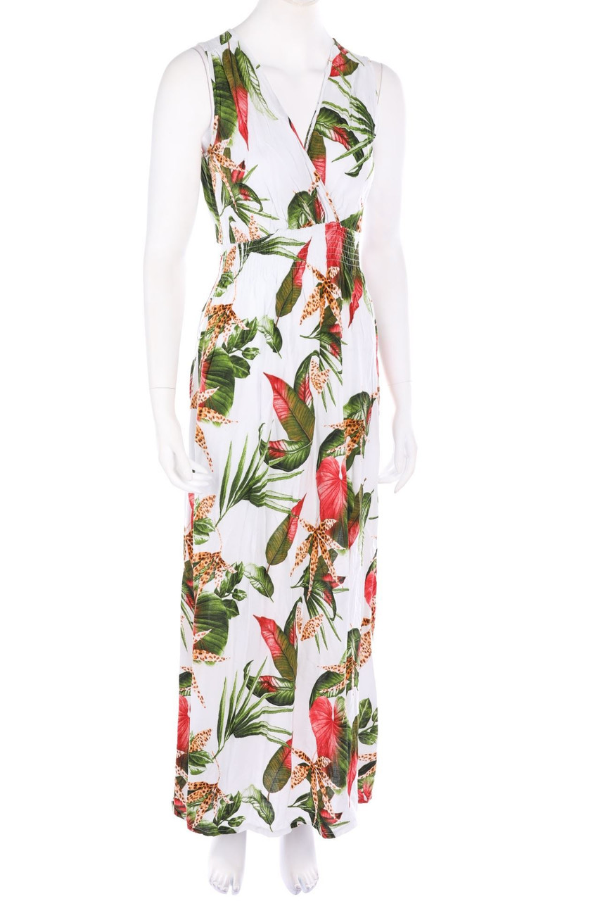 Ohne Label - Maxi-Kleid mit Print - D 38