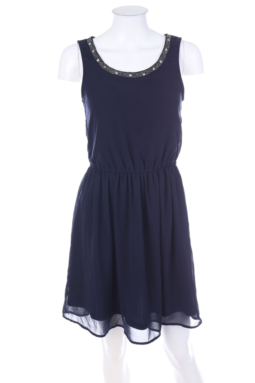 ONLY - Kleid mit Schmuckstein-Applikation - D 34