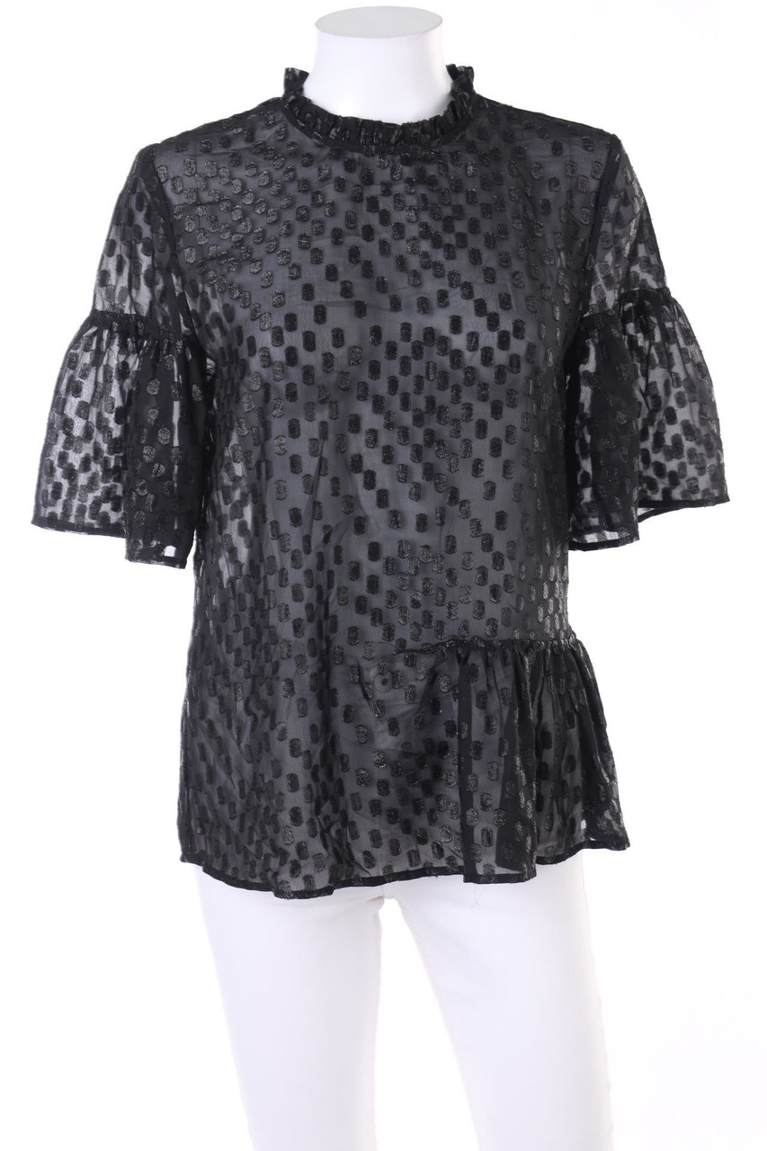 H&M - Kurzarm-Bluse mit Punkten - D 38