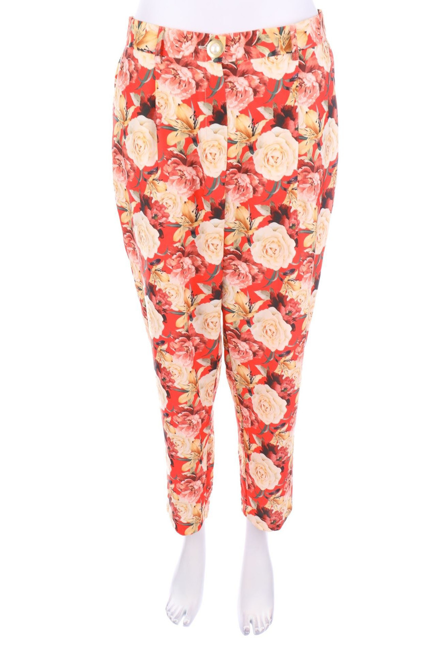 Marcel by MARCEL OSTERTAG - Bundfaltenhose mit Blumen-Print - D 40