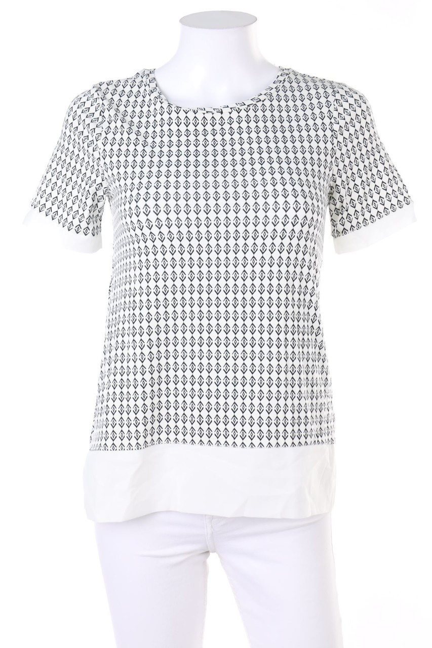 ESPRIT - Kurzarm-Bluse mit Print - XS