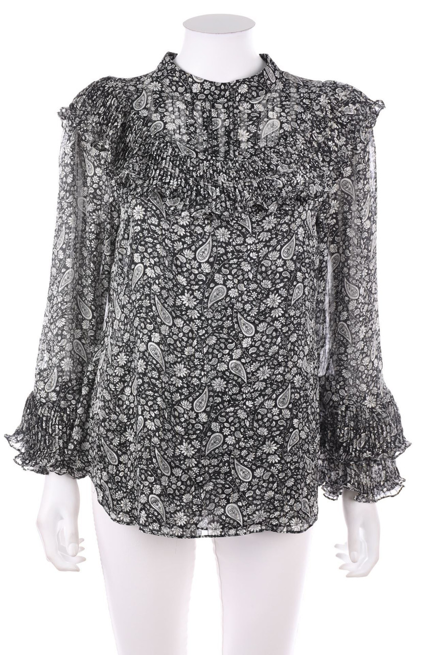 EKOL - Volants-Bluse mit Glitzer - D 40