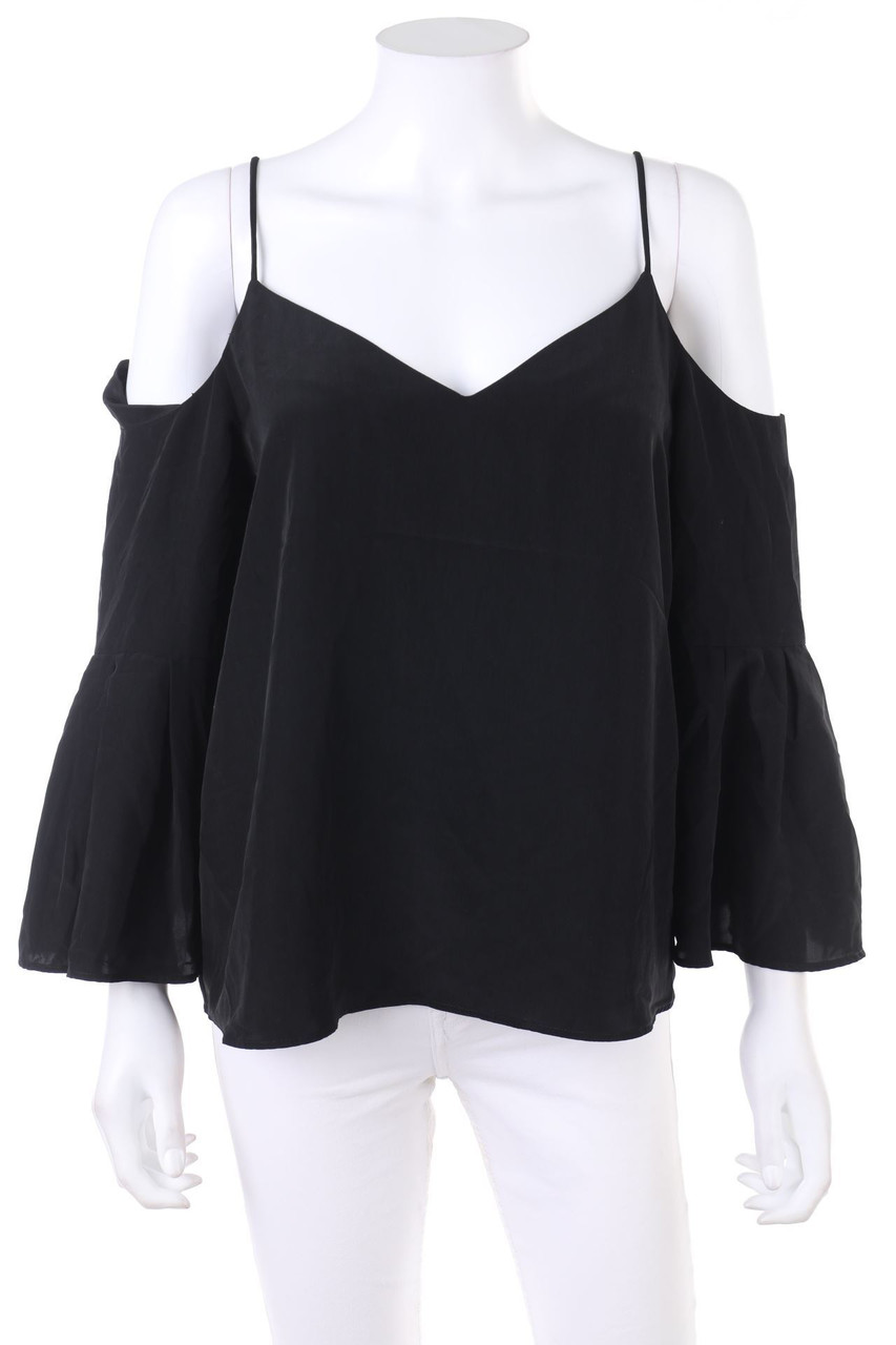 H&M - Cold-Shoulder-Bluse mit Trompetenärmeln - D 36