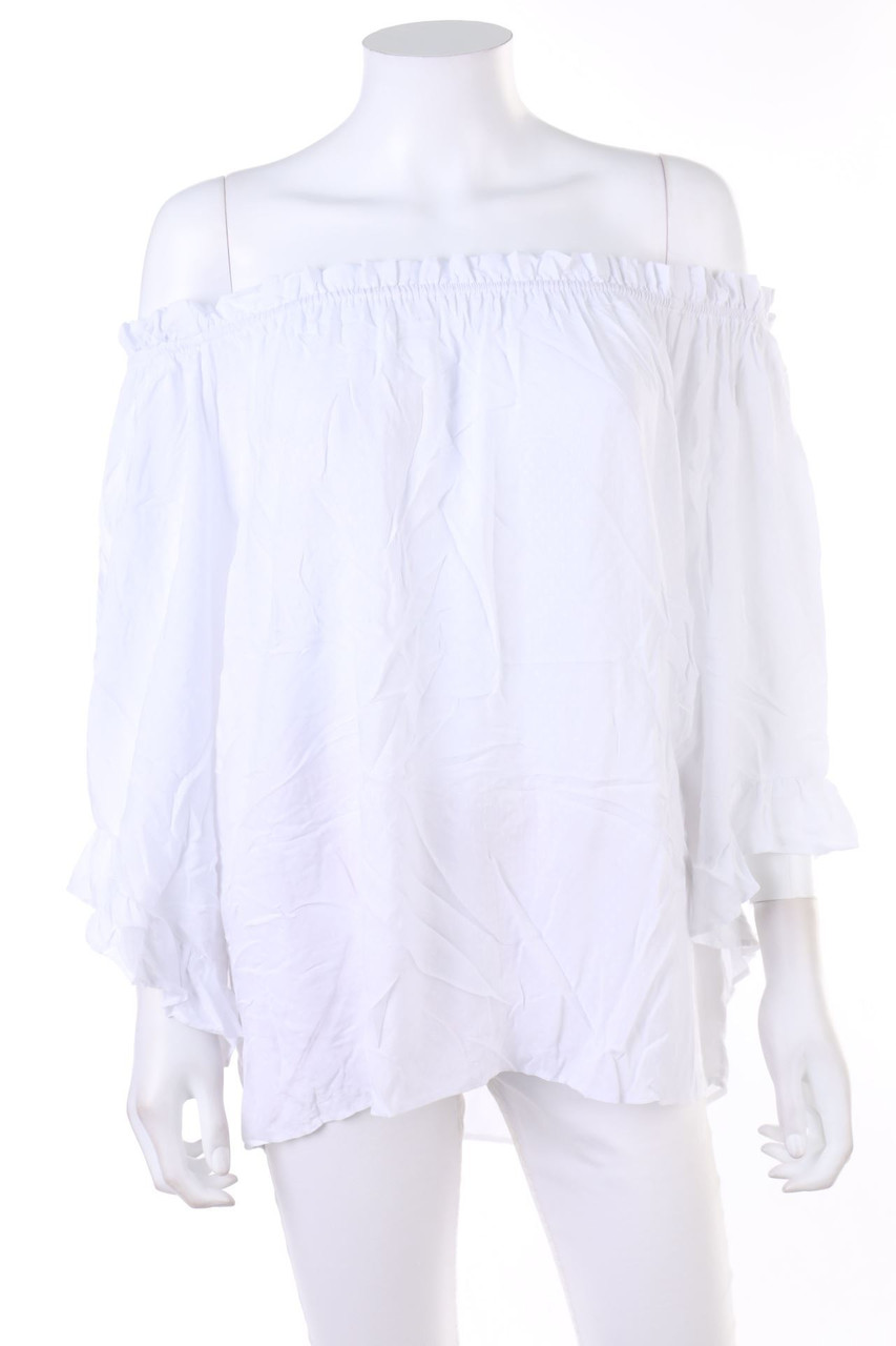 H&M - Carmen-Bluse mit Rüschen - D 32