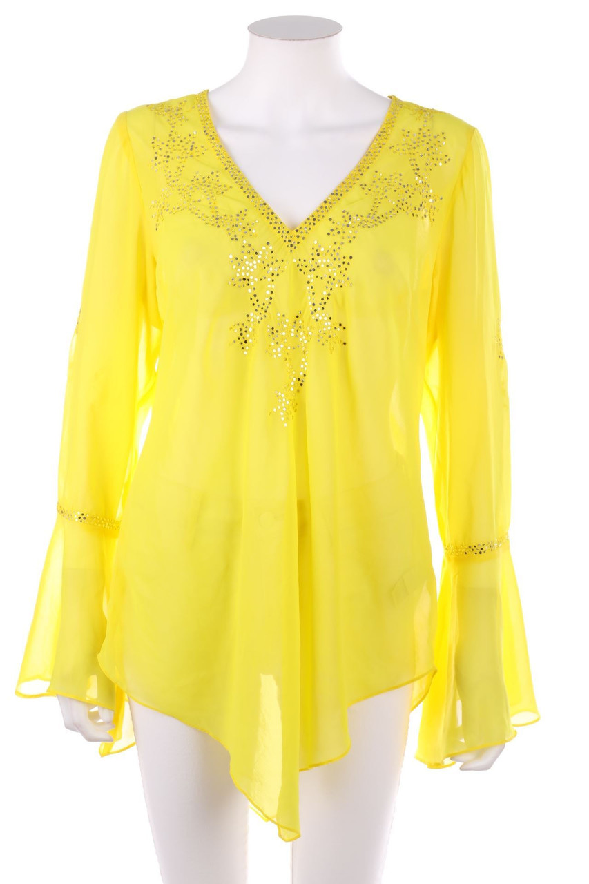 APART - Boho-Bluse mit Schmuckstein-Applikation - D 40