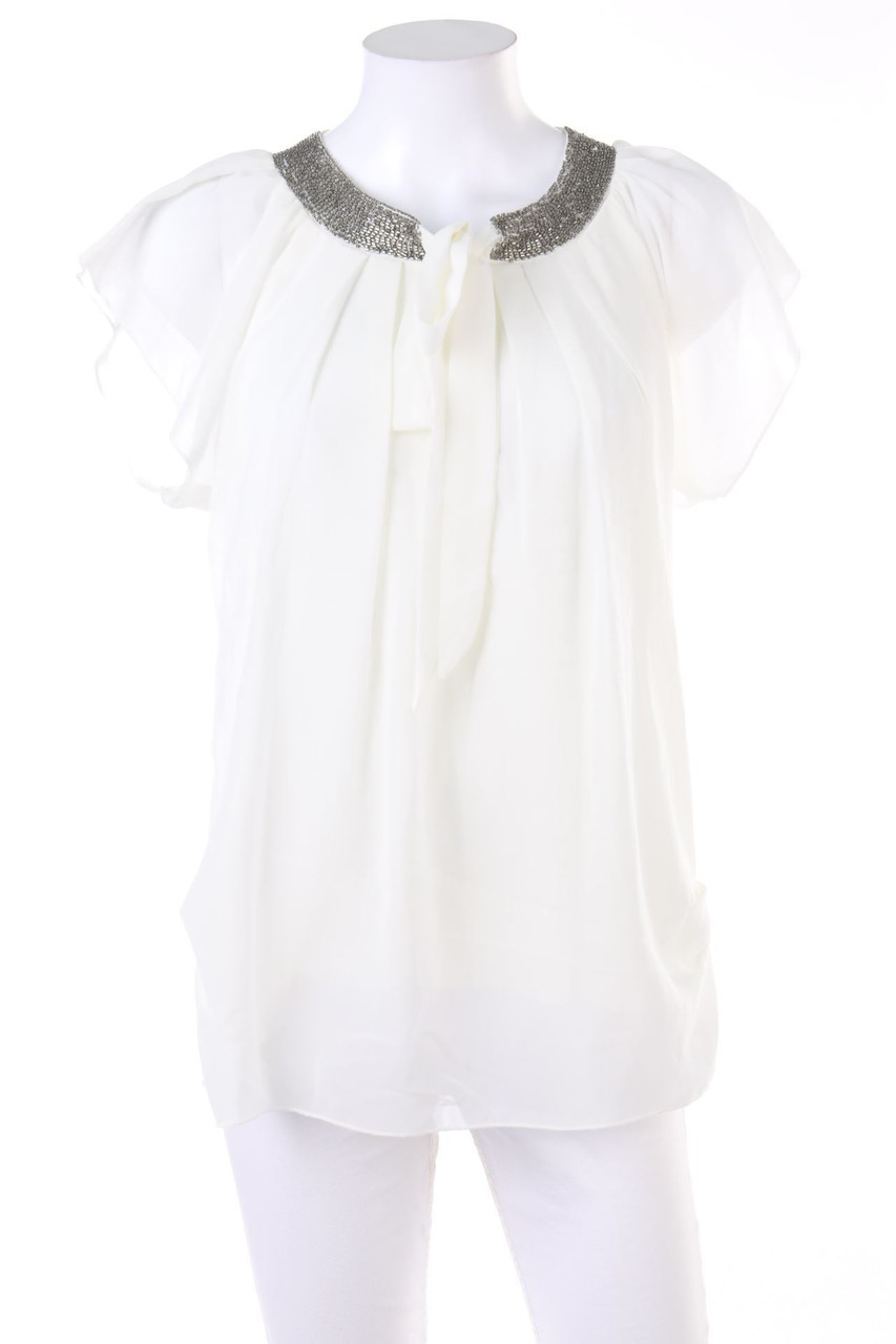 Hailys - Schluppen-Bluse mit Applikationen - XL