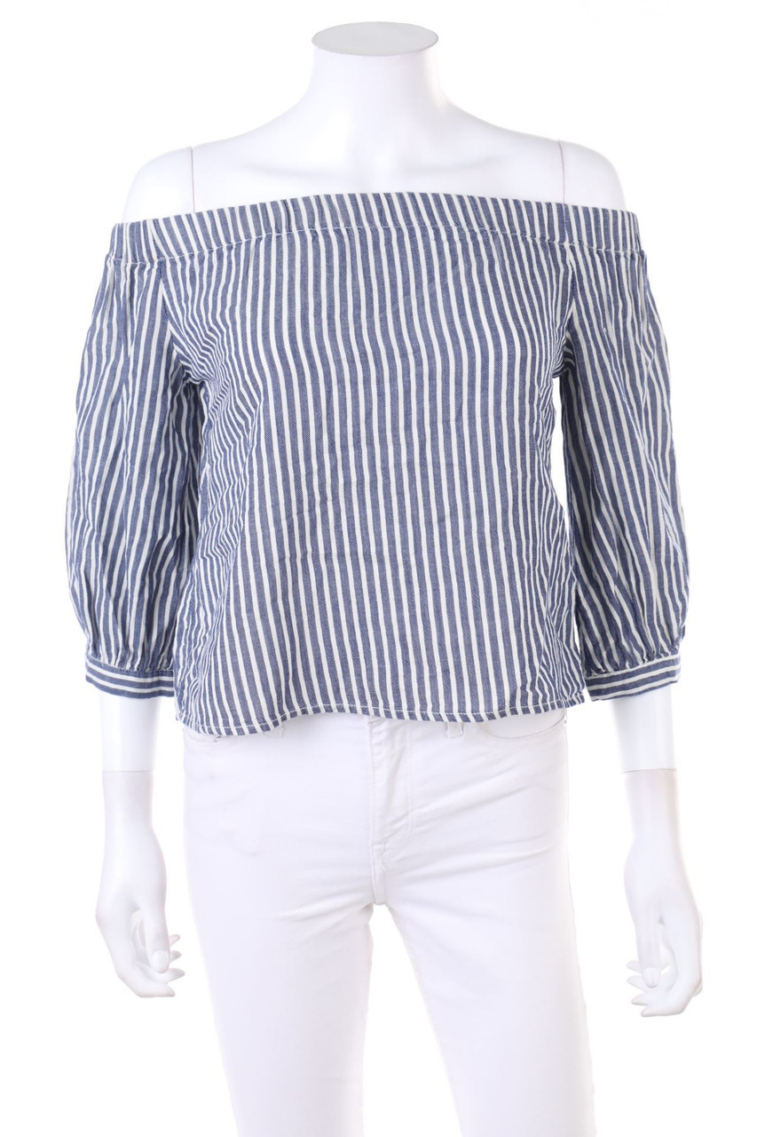 ONLY - Carmen-Bluse mit Streifen - D 34