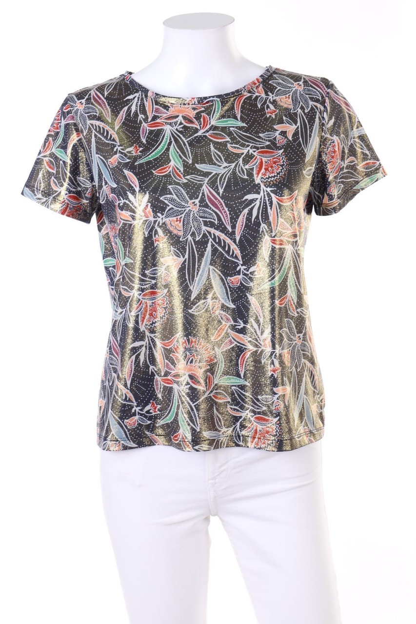 promod - Glitzer-Kurzarm-Shirt - D 42