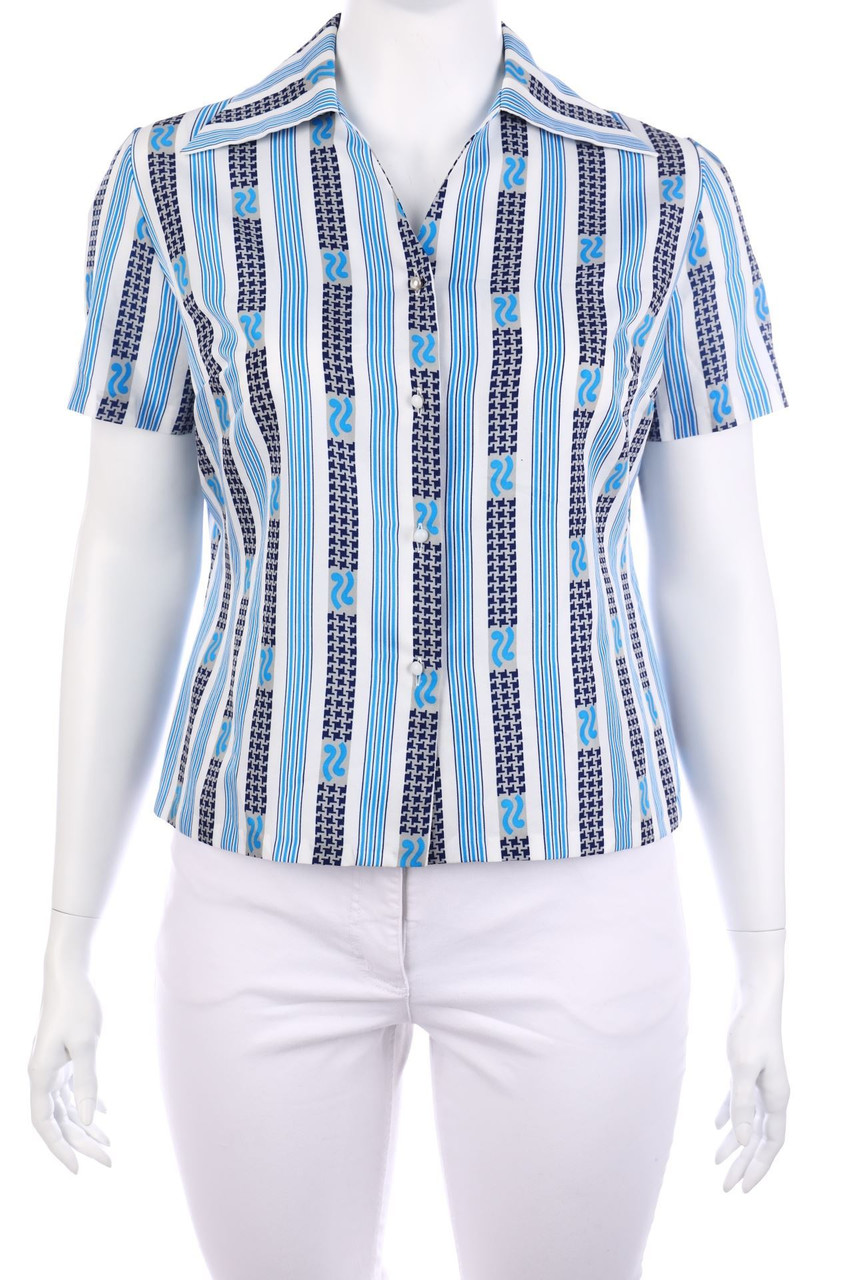 VINTAGE - Hemd-Bluse mit kurzem Ärmel - D 48