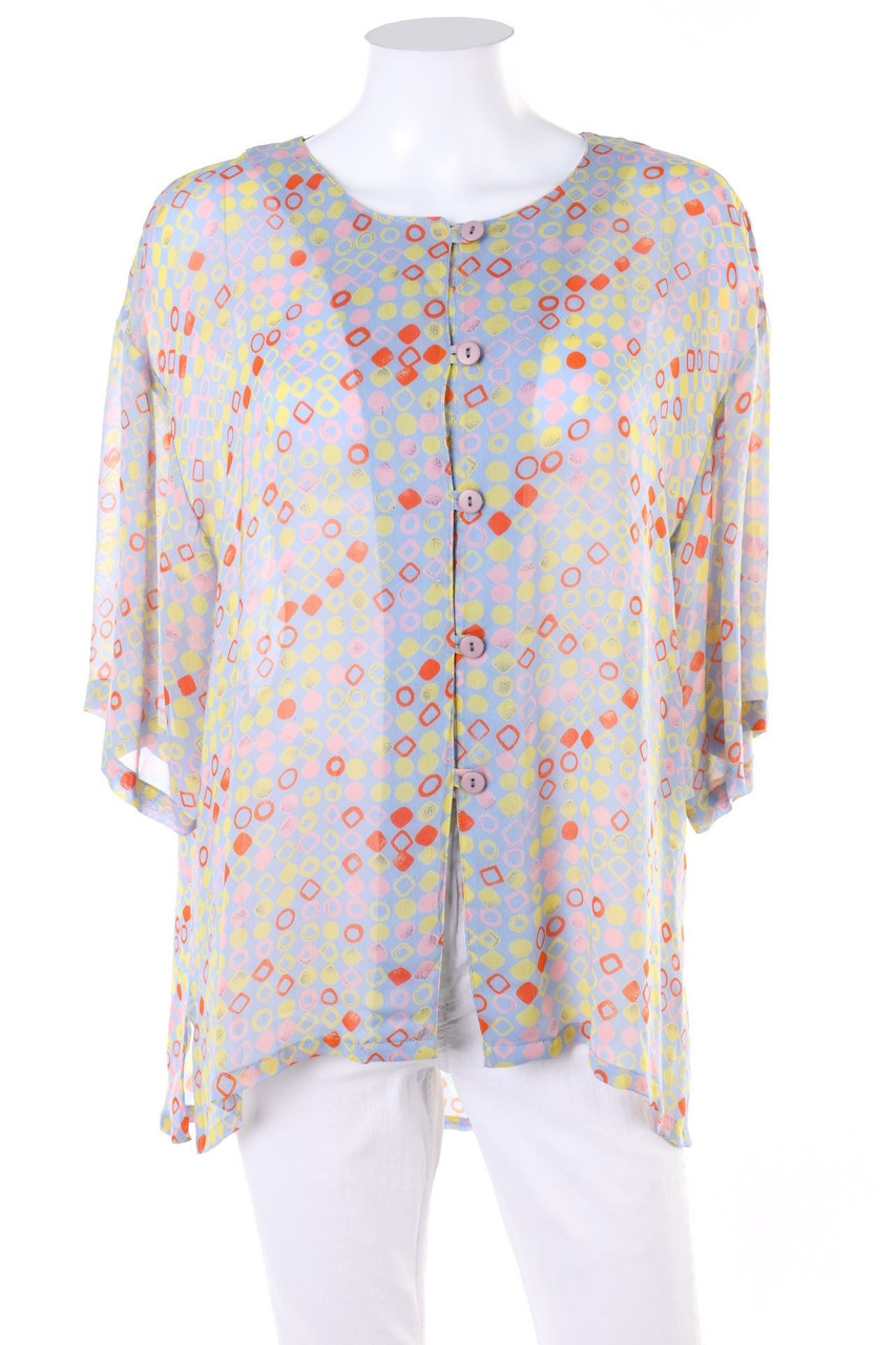 VINTAGE - Hemd-Bluse mit kurzem Ärmel - D 44