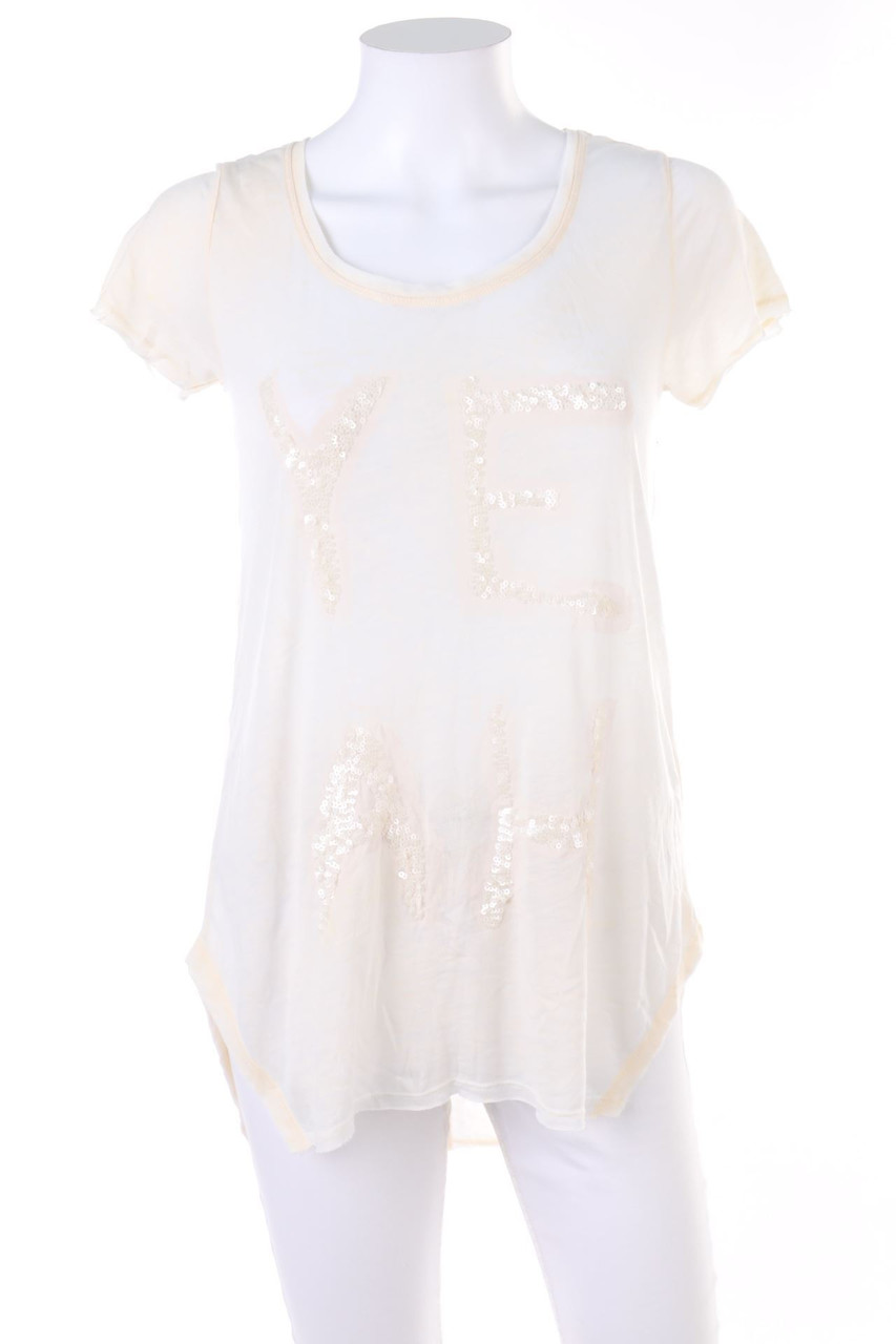 DECAY - Kurzarm-Shirt mit Pailletten - S