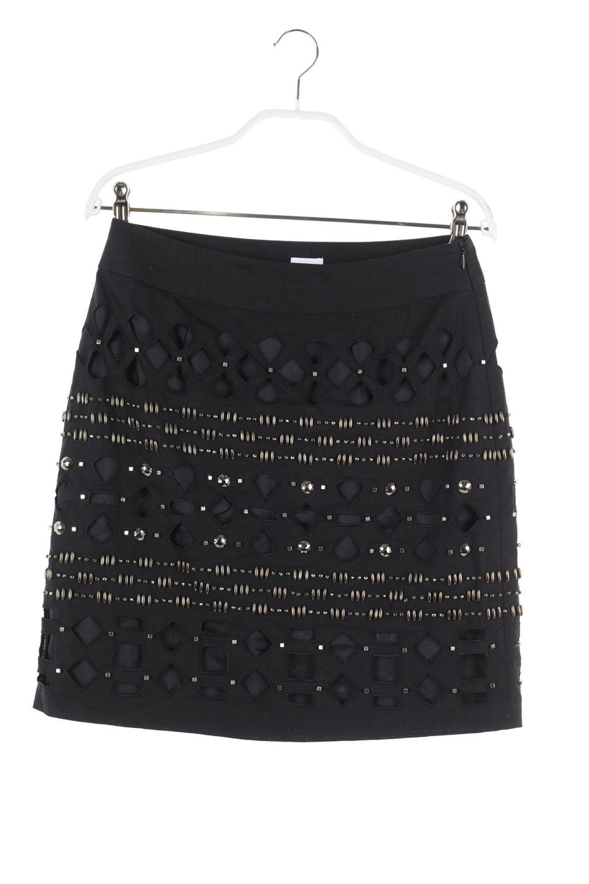 Alba Moda - Minirock aus Leinen-Mix mit Cut-outs - D 34